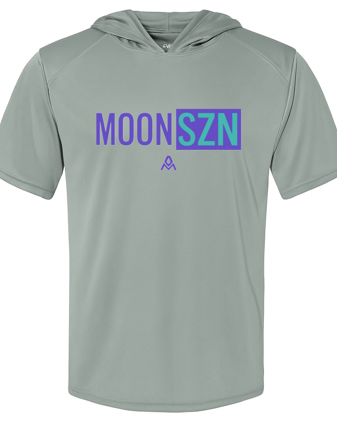 Grey Short Sleeve Tri Blend Hooded Shirts Multiple Designs