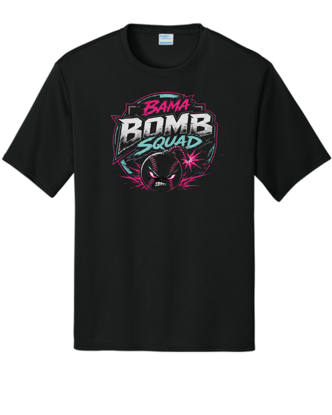 Bama Bomb Squad Logo Shirt (Black and Pink)