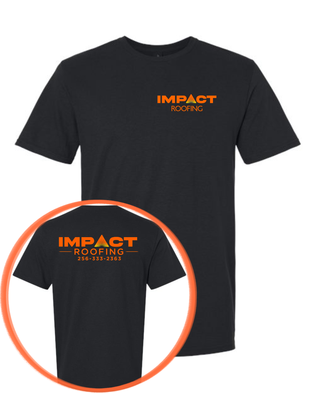 Impact Roofing Shirts (Black and Orange)