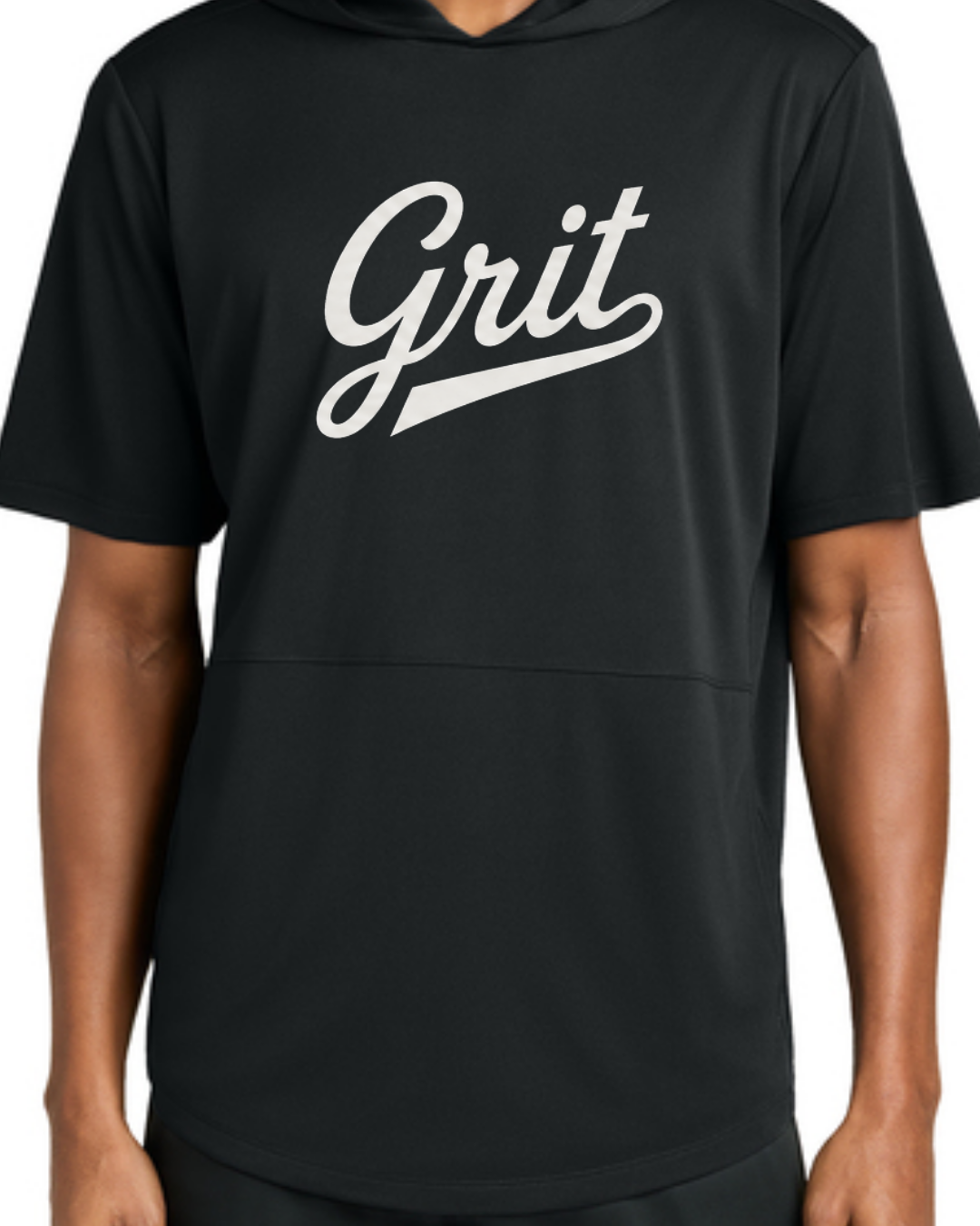 Grit - Hooded Poly Collection (Black/White Short and Long Sleeve)