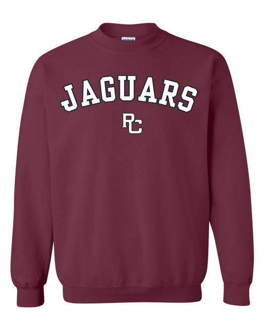 Curved Block Jaguars Crewneck (Multiple Colors)