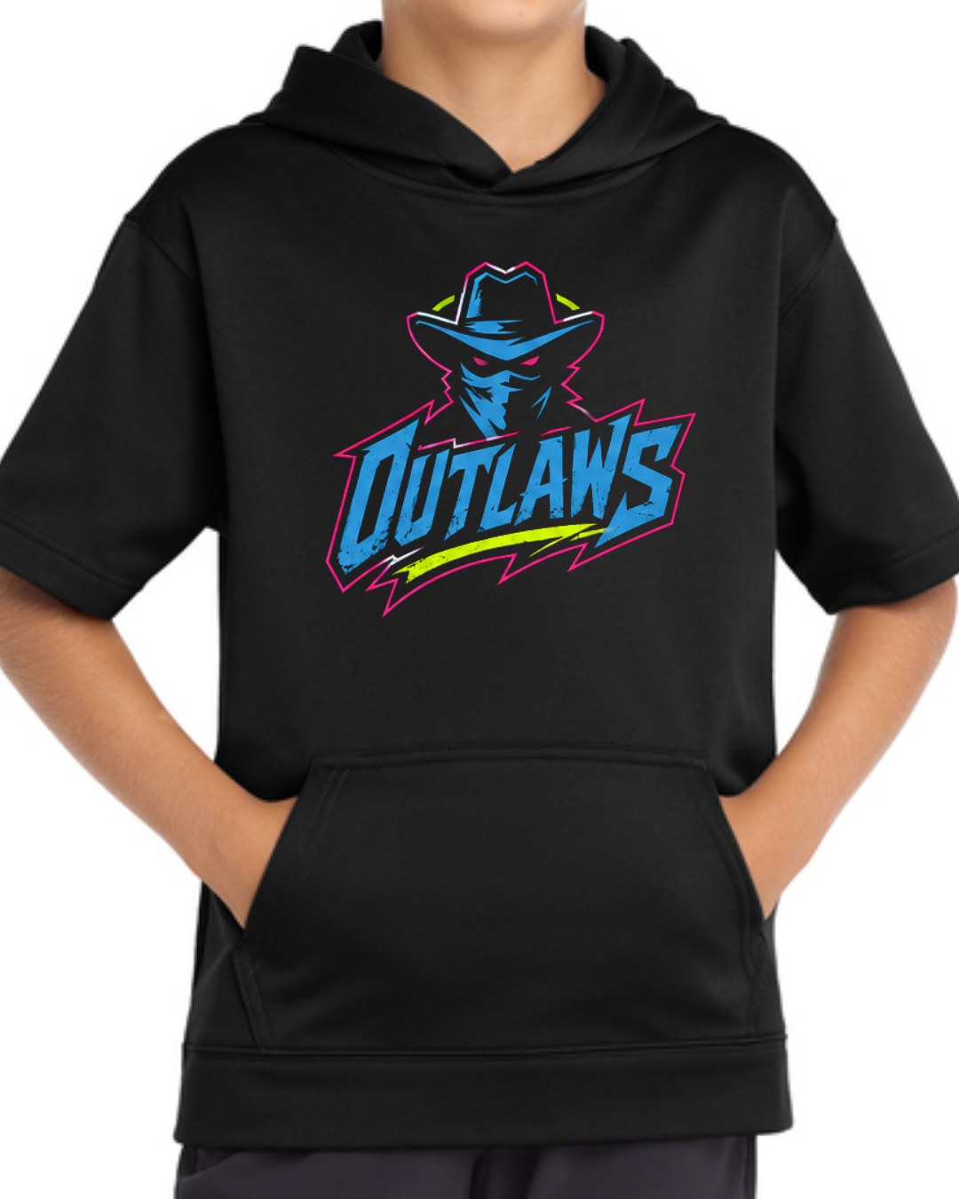 Outlaws Short Sleeve Fleece Hoodies (Multiple Designs)