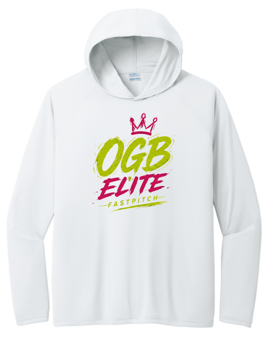 OGB Elite Fastpitch Long Sleeve Poly Shirts (Black and White)