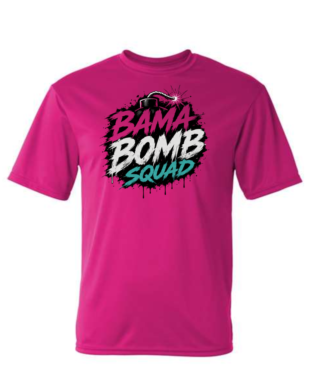Bama Bomb Squad Drippy Shirt (Black and Pink)