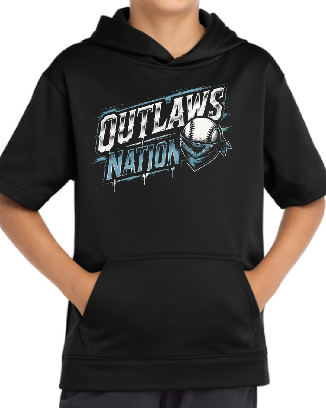 Outlaws Short Sleeve Fleece Hoodies (Multiple Designs)