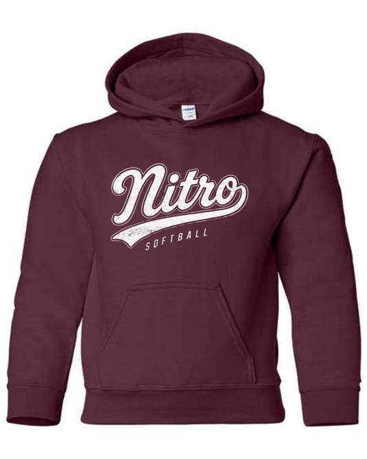 Nitro Softball Script Tail Hoodie Multiple Colors