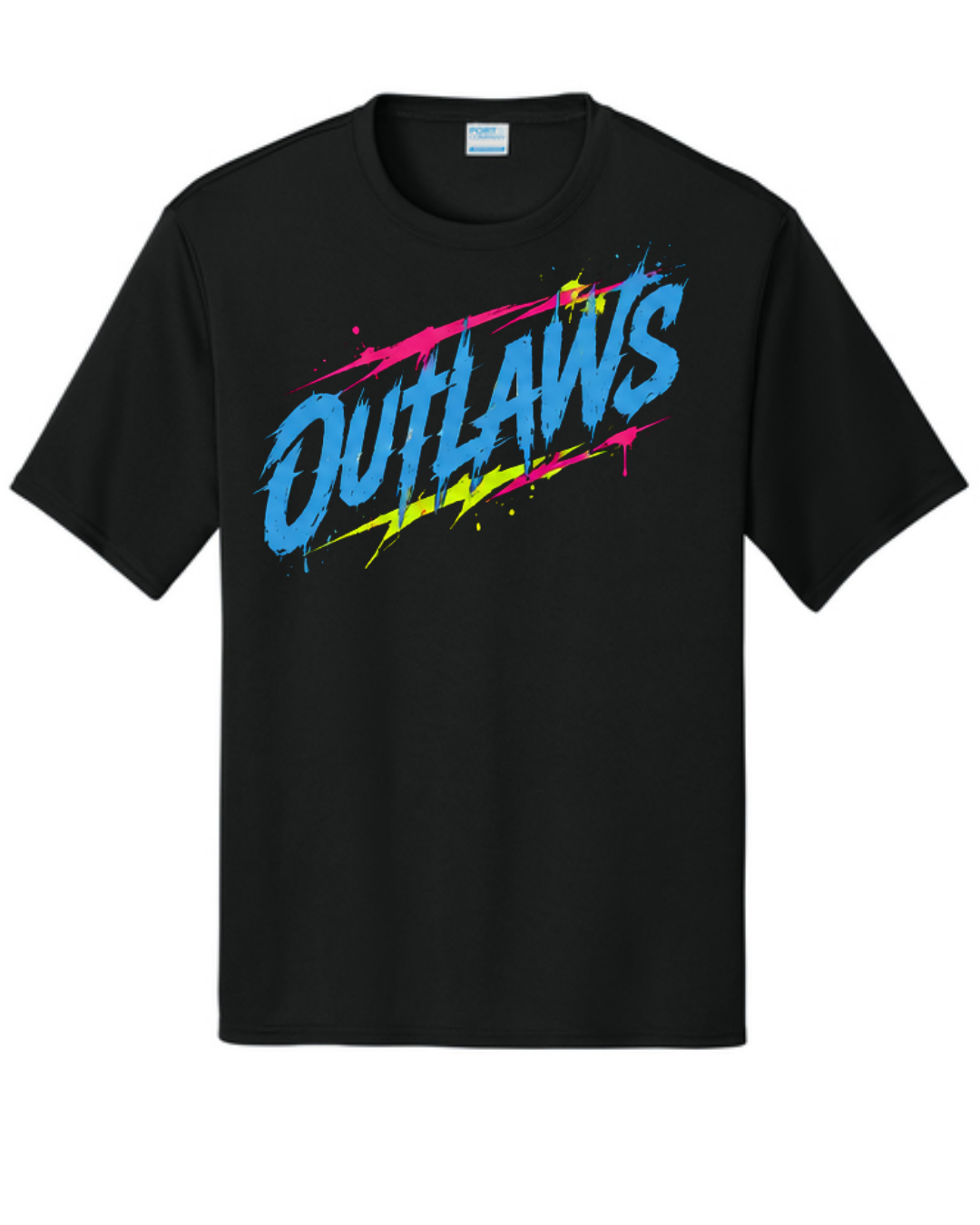 Outlaws Slanted Shirt (Black, Carolina Blue, Pink)