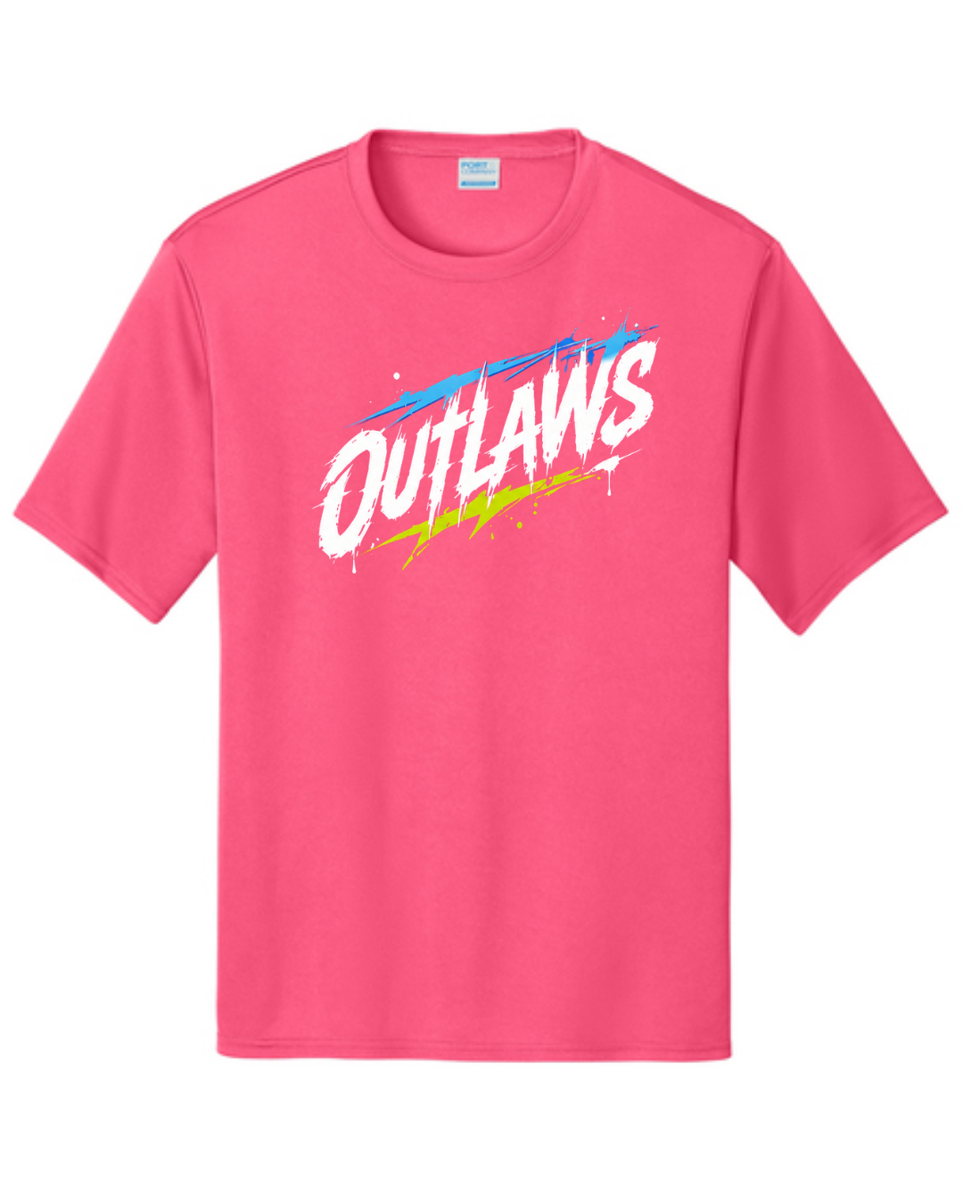 Outlaws Slanted Shirt (Black, Carolina Blue, Pink)