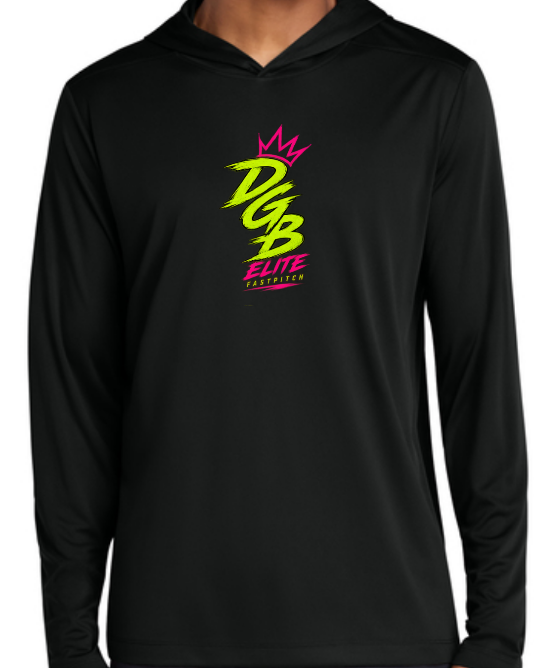 OGB Elite Fastpitch Long Sleeve Poly Shirts (Black and White)