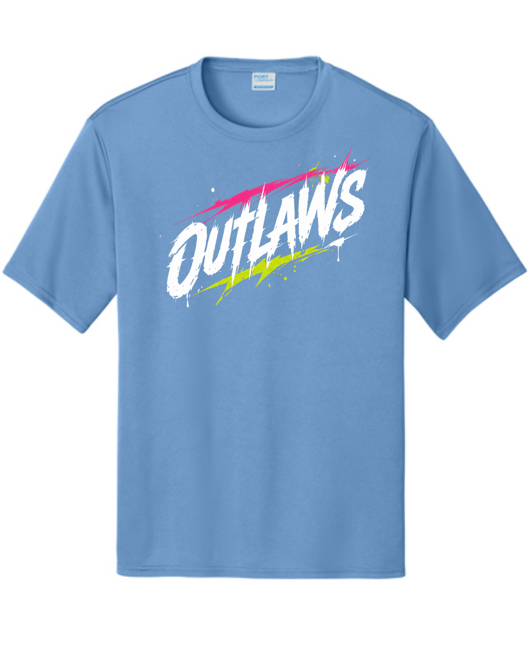 Outlaws Slanted Shirt (Black, Carolina Blue, Pink)