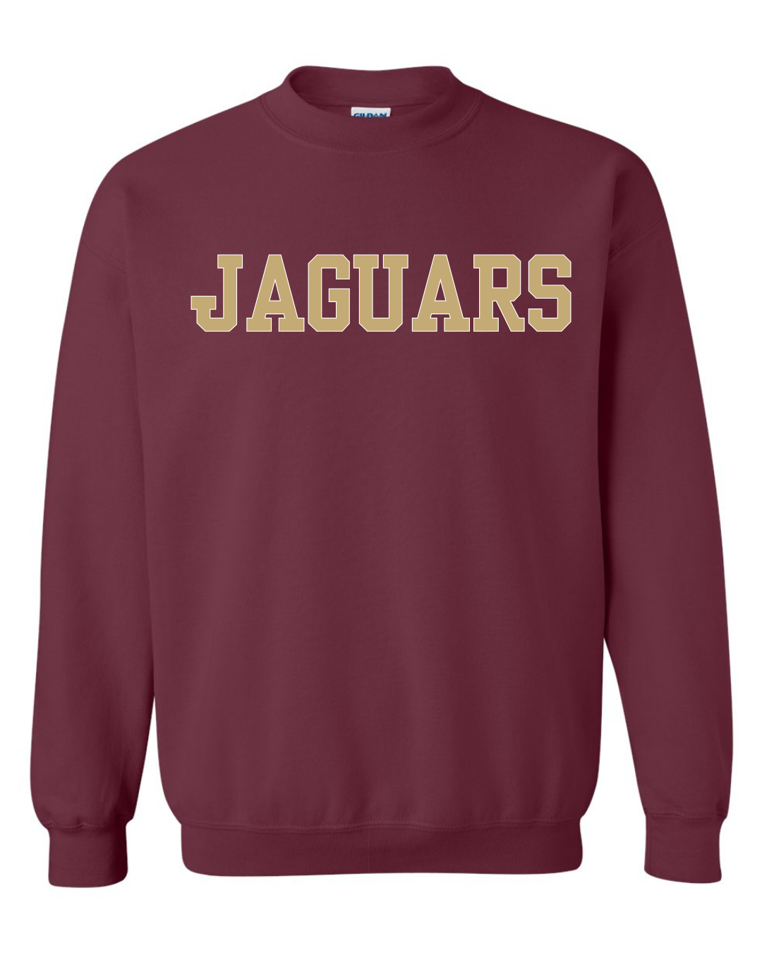 Gold Letter Jaguars Crewneck (Multiple Colors)