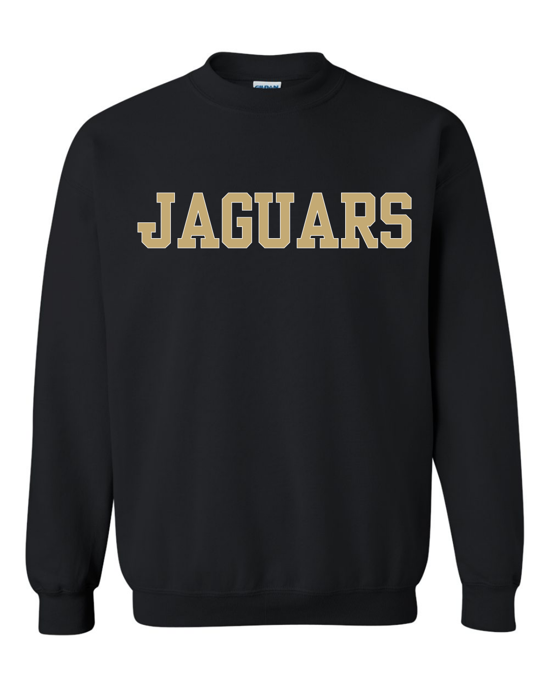 Gold Letter Jaguars Crewneck (Multiple Colors)