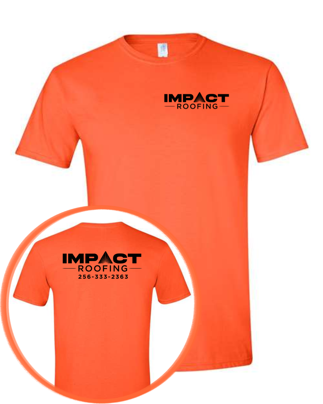 Impact Roofing Shirts (Black and Orange)