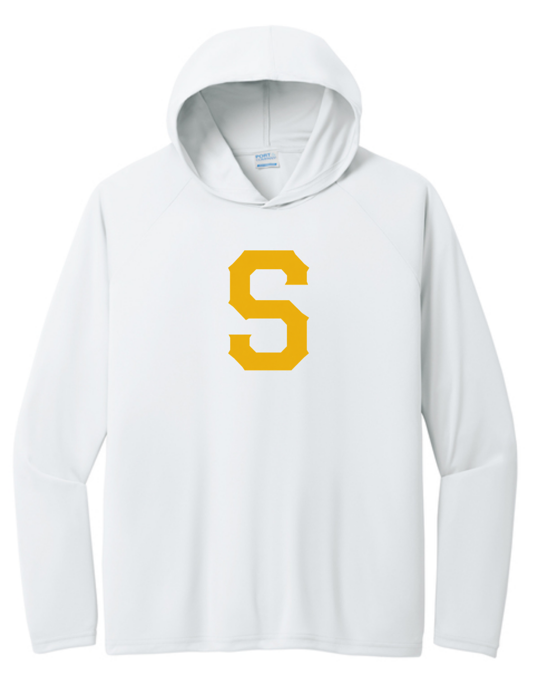 Slammers Baseball S Long Sleeve Poly Shirts Hooded and Not Hooded (Black and White)