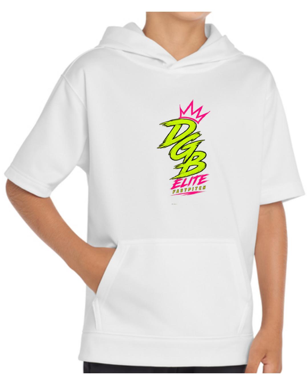 OGB Elite Fastpitch Short Sleeve Fleece Hoodies (Multiple Designs / Black and White)
