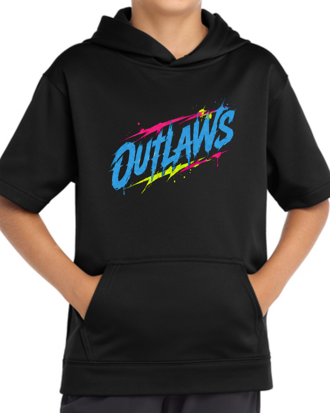Outlaws Short Sleeve Fleece Hoodies (Multiple Designs)