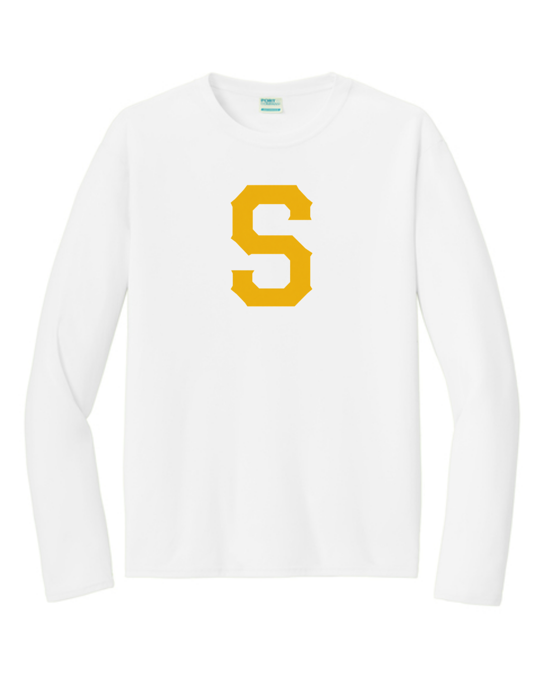 Slammers Baseball S Long Sleeve Poly Shirts Hooded and Not Hooded (Black and White)