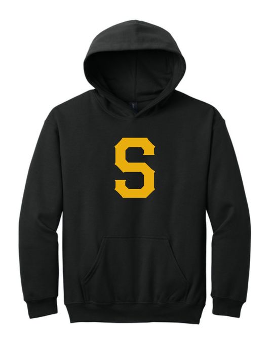 Slammers Baseball S Hoodies (Gold Black and White)