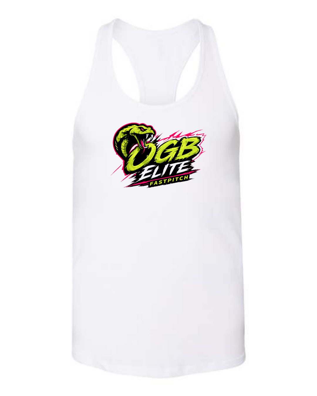 OGB Elite Fastpitch Bella Canvas Racerback Jersey Tanks (Black and White / Multiple Designs)