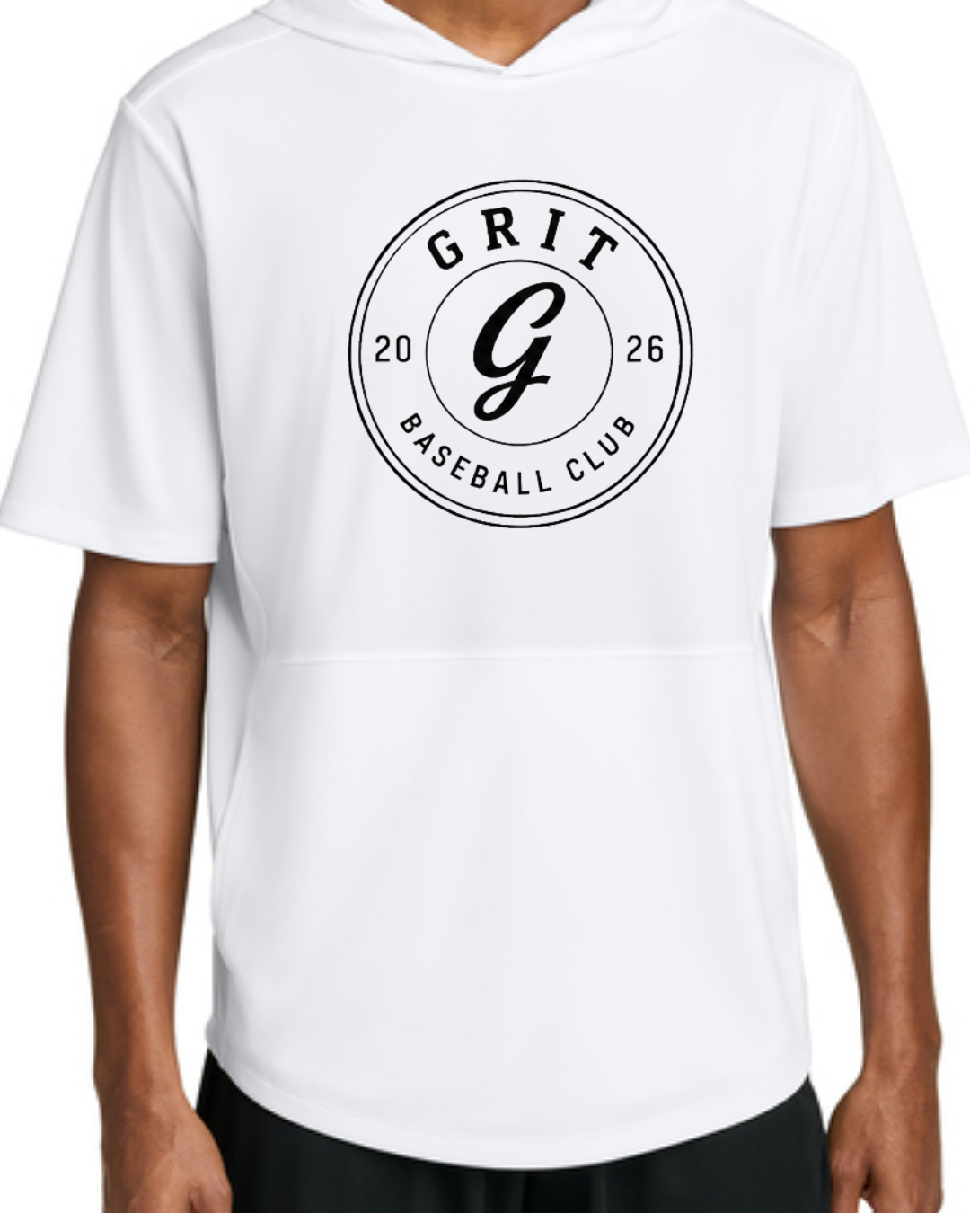 Circle G - Hooded Poly Shirts (Black/White Short and Long Sleeve)