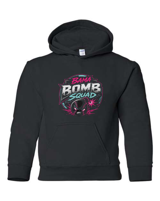 Bama Bomb Squad Logo Hoodie (Black and Pink)