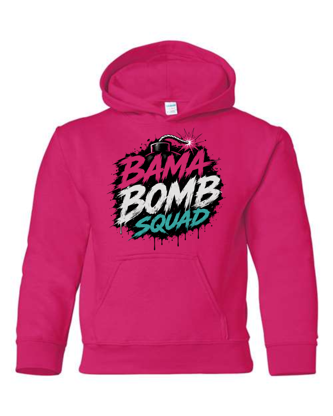 Bama Bomb Squad Drippy Hoodie (Black and Pink)