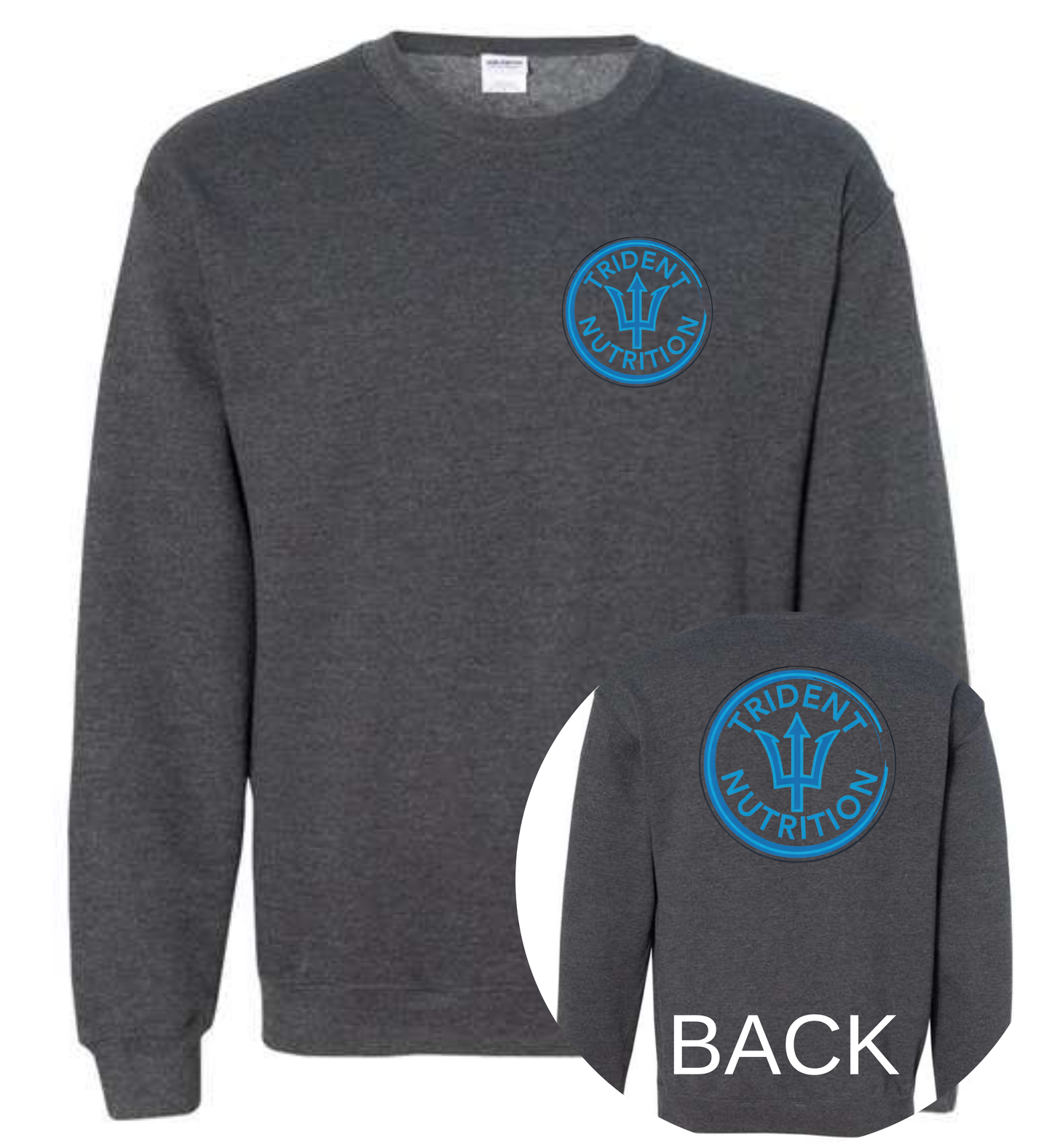 Gildan 18000 Heather Dark Grey Crewneck