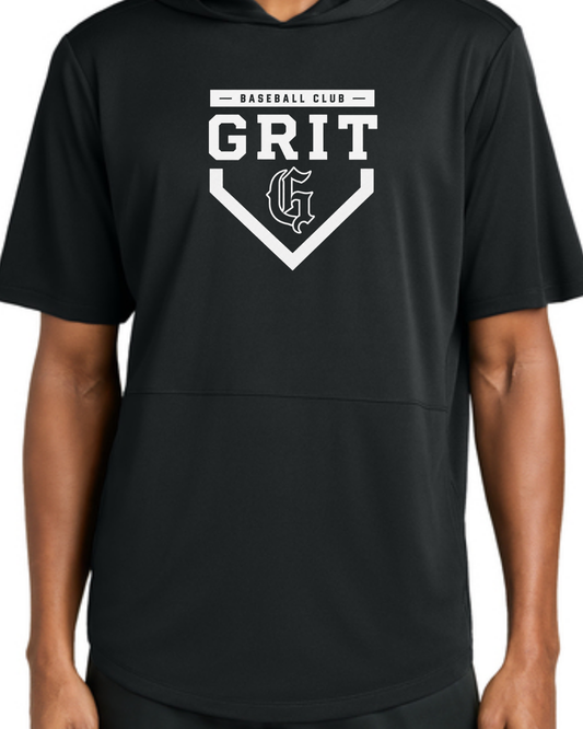 Grit Plate - Hooded Poly Shirts (Black and White)