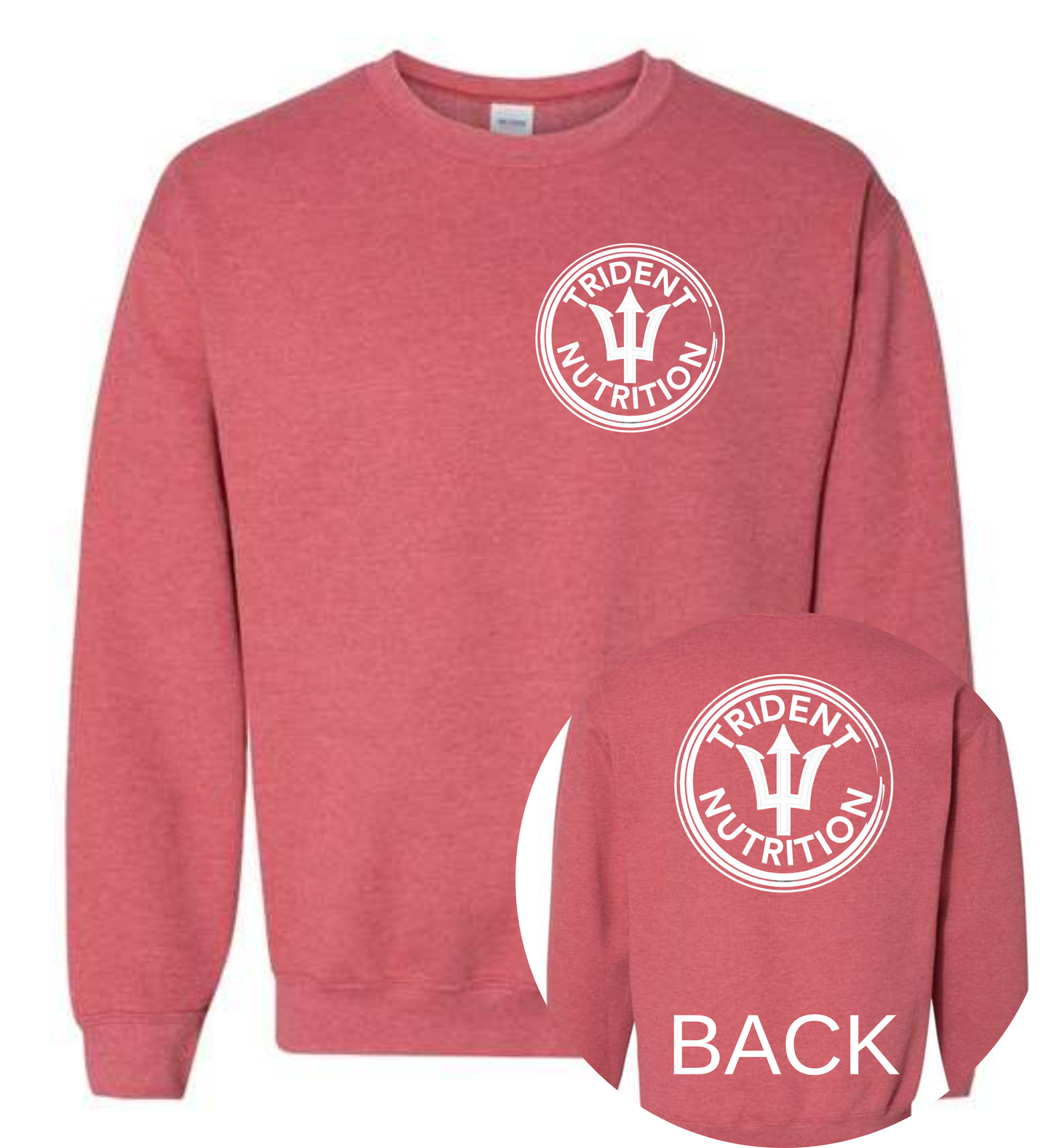 Gildan 18000 Heather Scarlet Red Crewneck