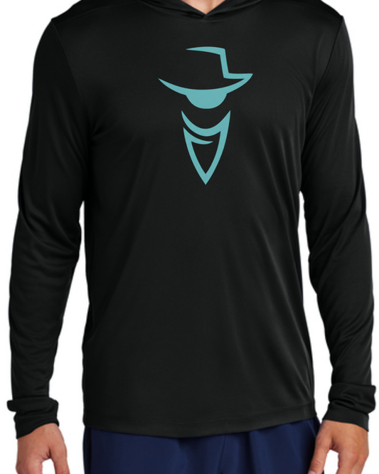 Outlaws Long Sleeve Poly Hooded Shirt (Multiple Designs and Colors)