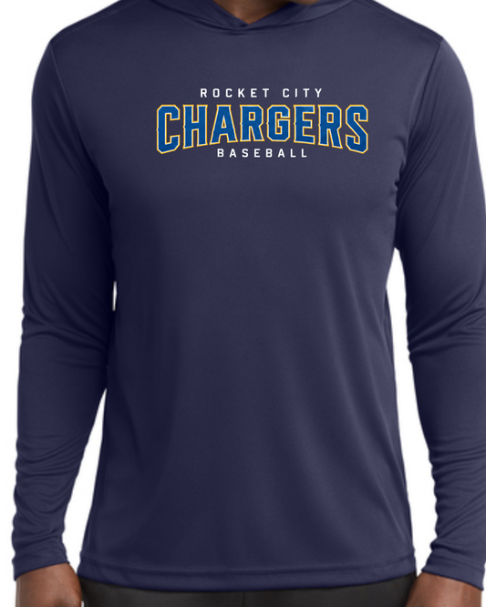2026 Fall Collection - Chargers Poly Hooded Shirts (Navy and White)