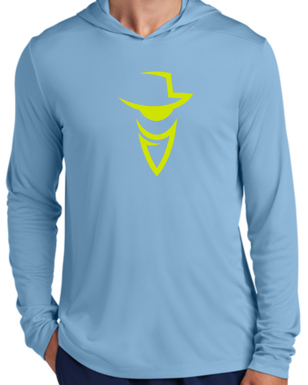Outlaws Long Sleeve Poly Hooded Shirt (Multiple Designs and Colors)