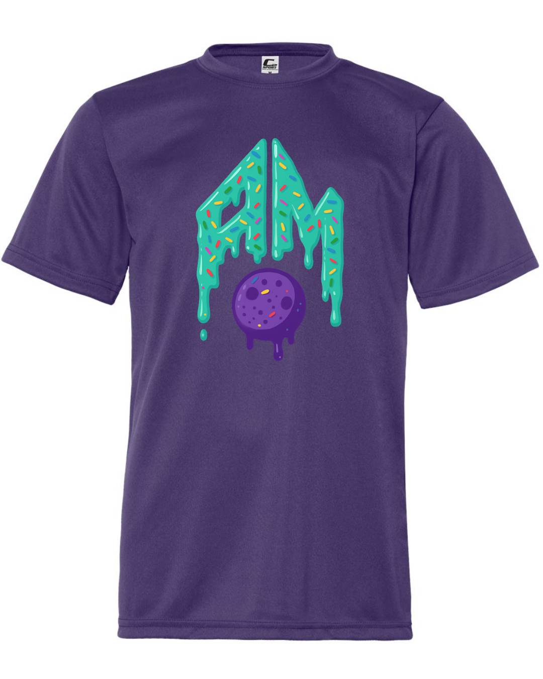 AM Green Drippy Logo Black and Purple