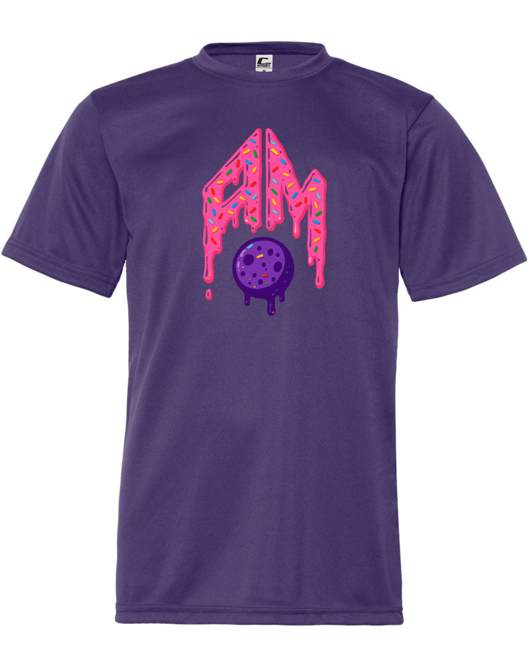 AM Pink Drippy Black and Purple