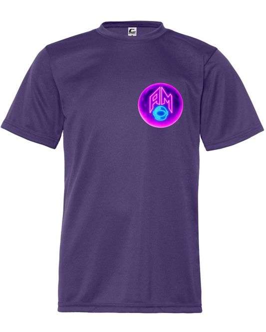 AM Bubble Chest Logo Black and Purple