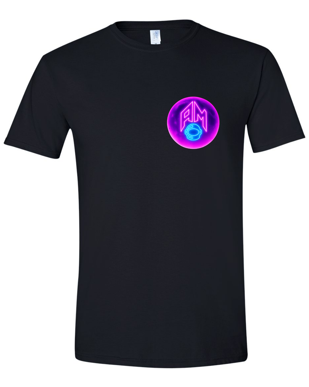 AM Bubble Chest Logo Black and Purple