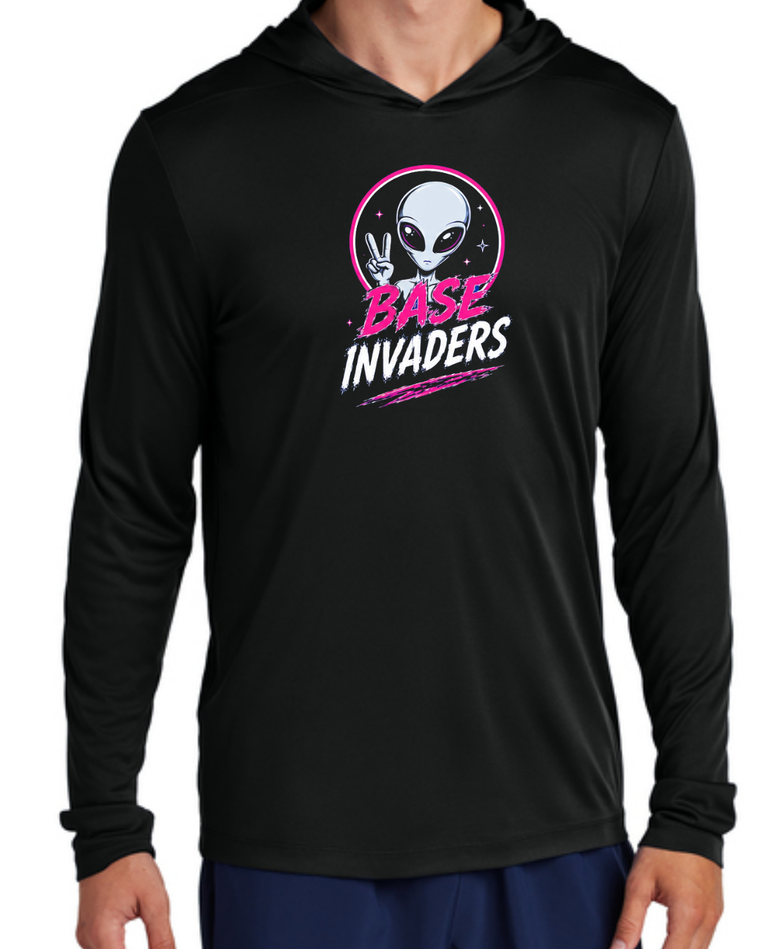 Base Invaders Multiple Colors and Designs UV Long Sleeve Poly Shirt