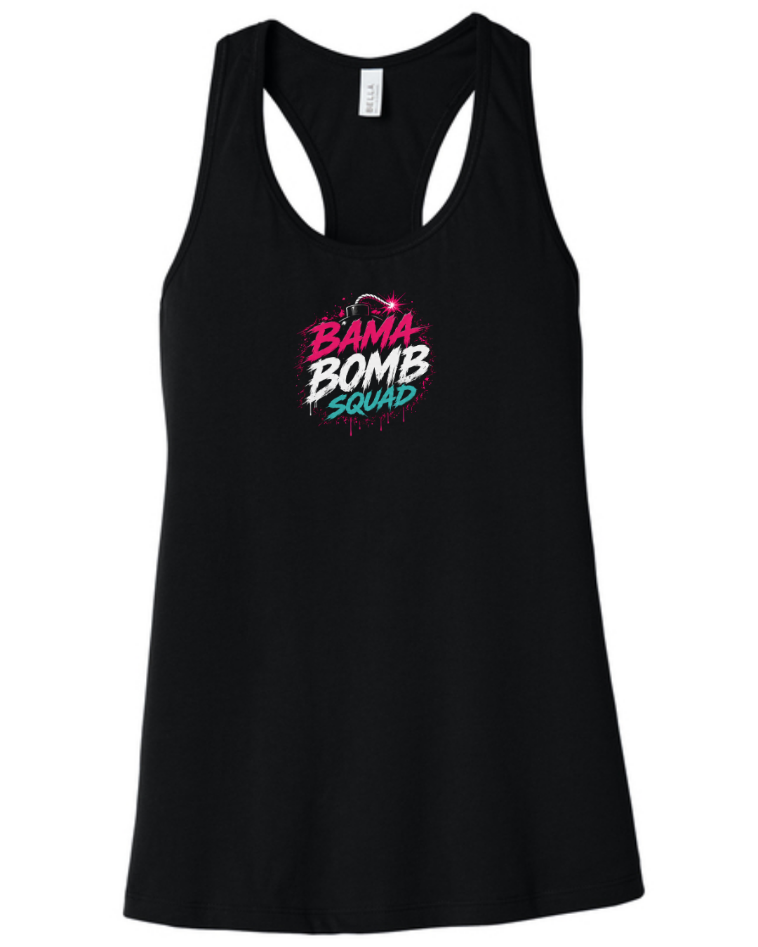 Bama Bomb Squad Bella Canvas Racerback Tanks Multiple Colors and Designs