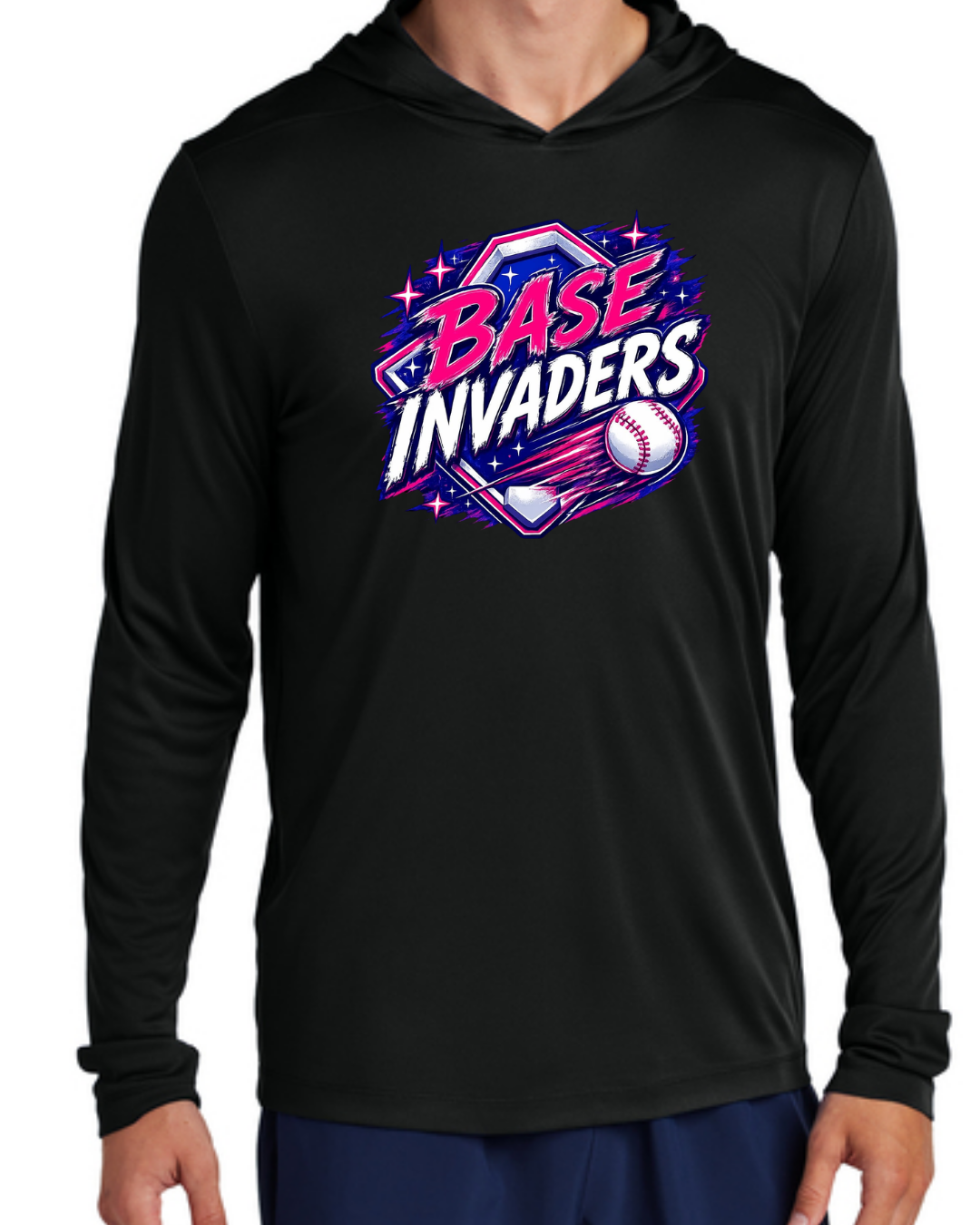Base Invaders Multiple Colors and Designs UV Long Sleeve Poly Shirt