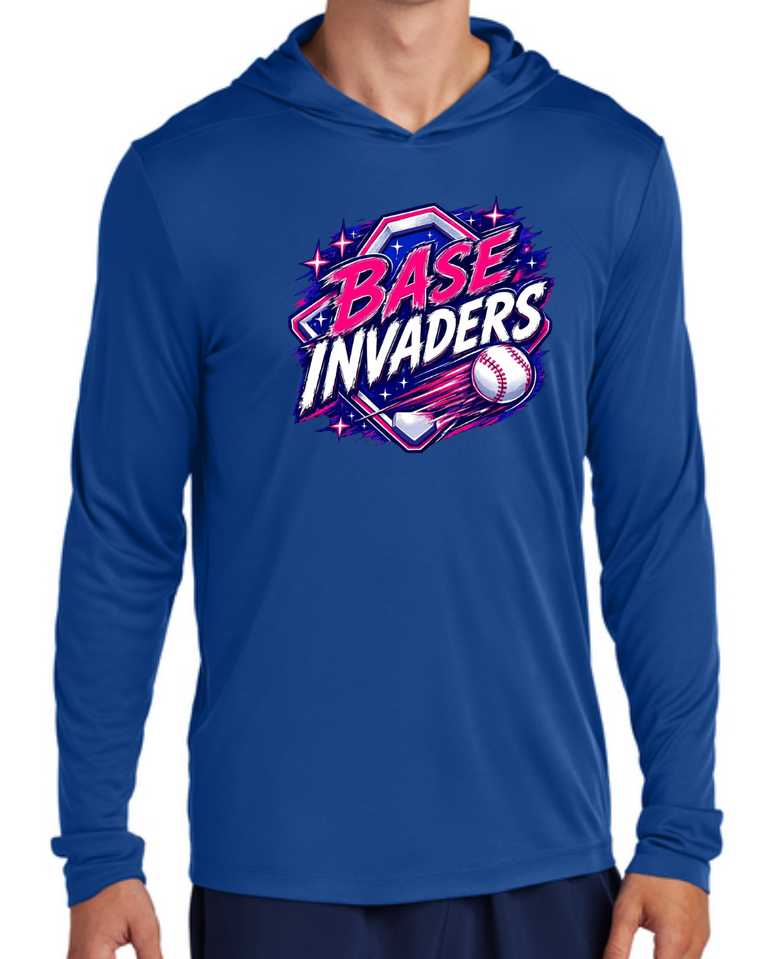 Base Invaders Multiple Colors and Designs UV Long Sleeve Poly Shirt