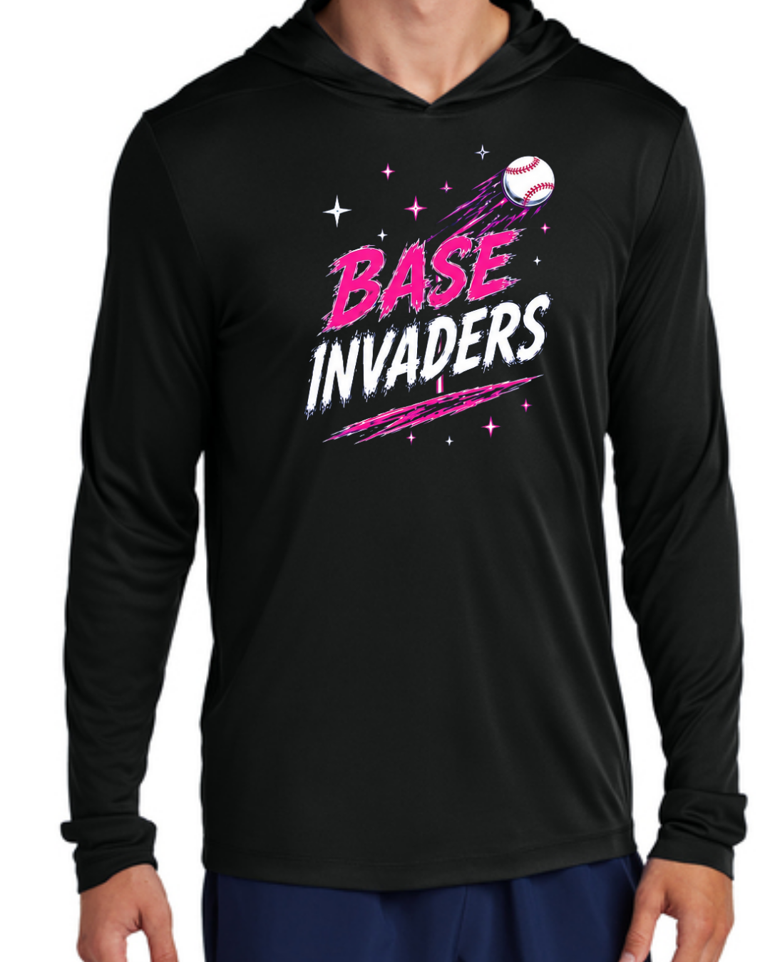 Base Invaders Multiple Colors and Designs UV Long Sleeve Poly Shirt