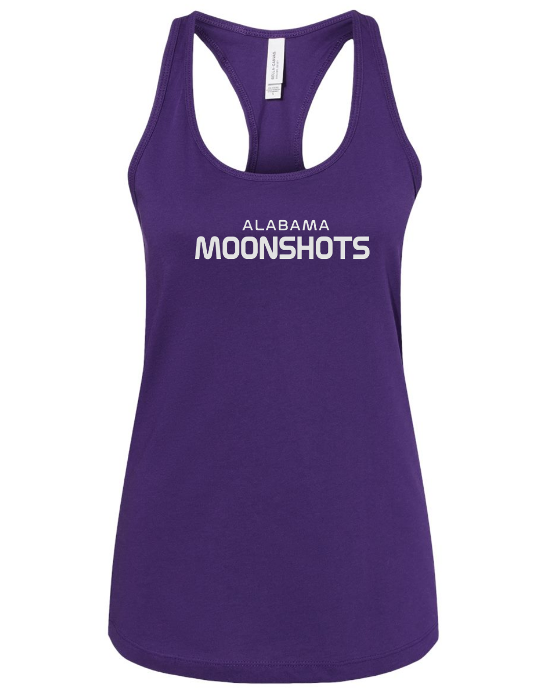 Bella+Canvas Raceback Tank Alabama Moonshots White Letters