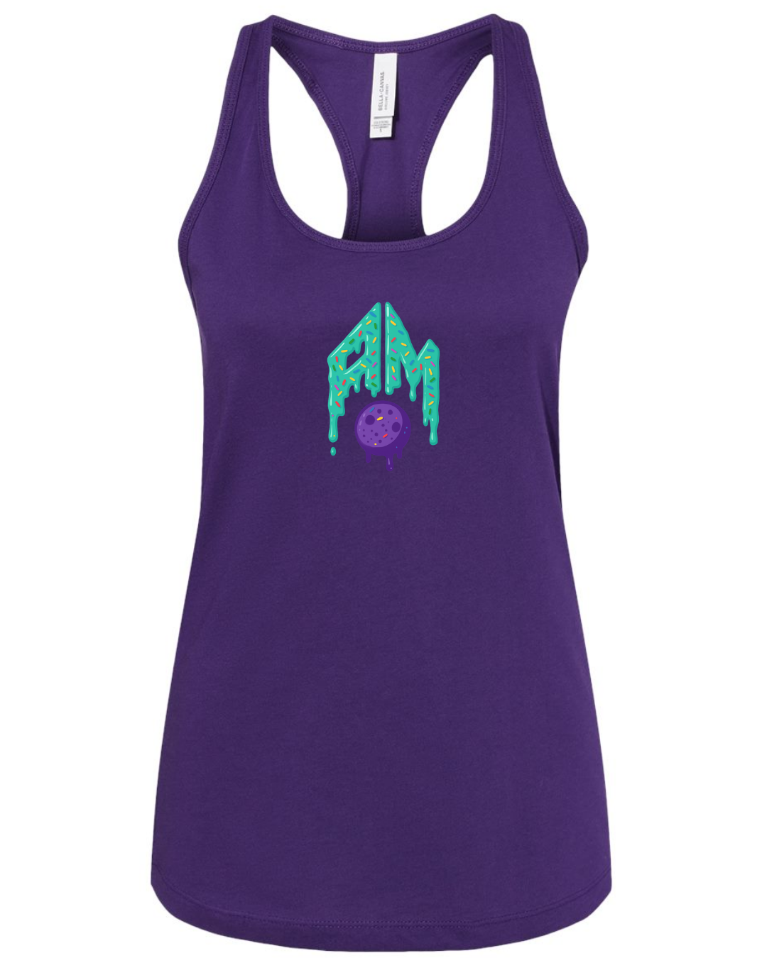 Bella+Canvas Raceback Tank Alabama Moonshots AM Green Drippy Multiple Colors