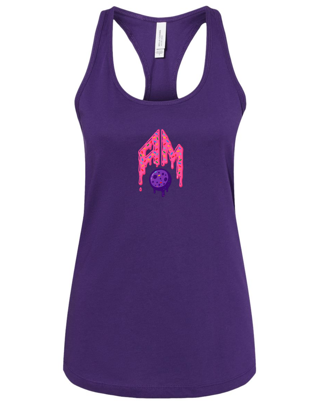 Bella+Canvas Raceback Tank AM Pink Drippy Multiple Colors