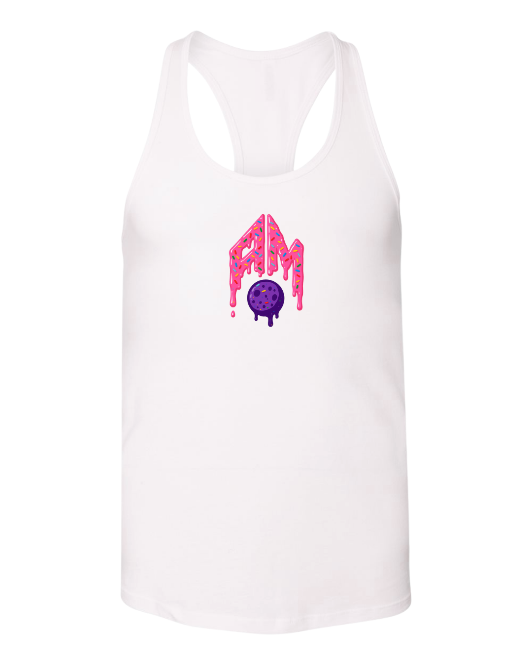 Bella+Canvas Raceback Tank AM Pink Drippy Multiple Colors