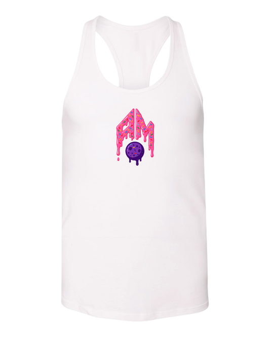 Bella+Canvas Raceback Tank AM Pink Drippy Multiple Colors