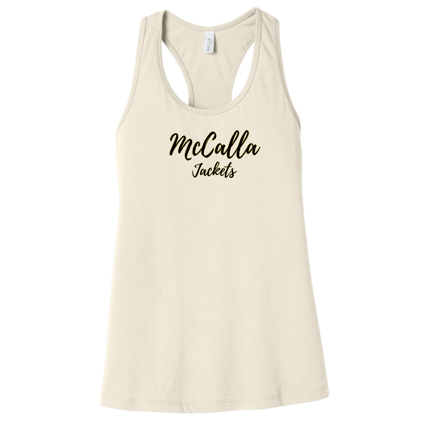 Bella Canvas Racerback Tank Natural and Black