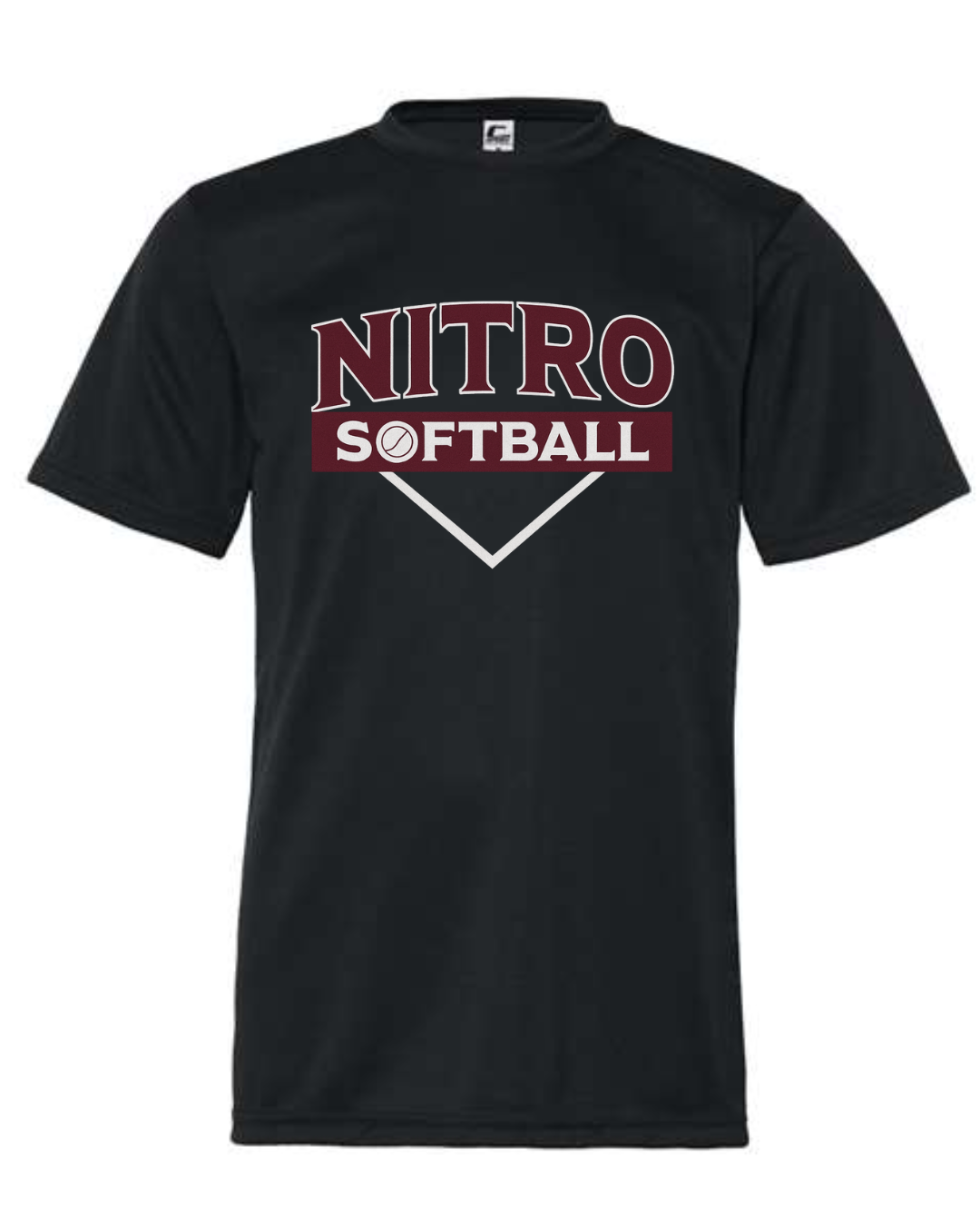 Nitro Softball Shirt (Black and Maroon)