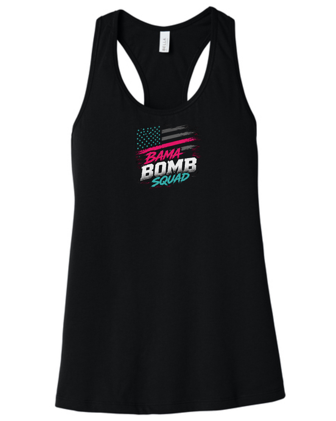 Bama Bomb Squad Bella Canvas Racerback Tanks Multiple Colors and Designs