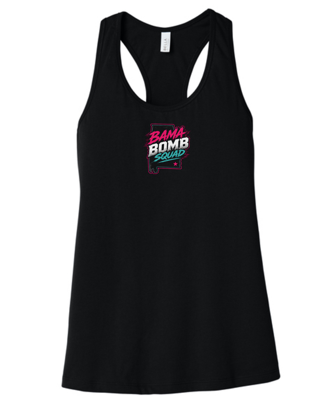 Bama Bomb Squad Bella Canvas Racerback Tanks Multiple Colors and Designs